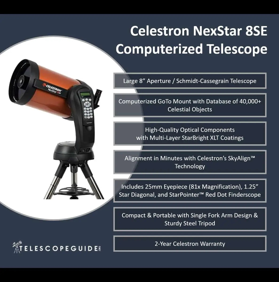 Celestron NexStar 8SE Computerized Telescope Highlights