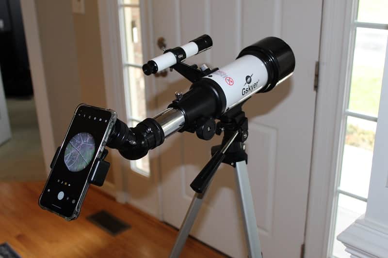 gskyer 70mm telescope with smartphone mount