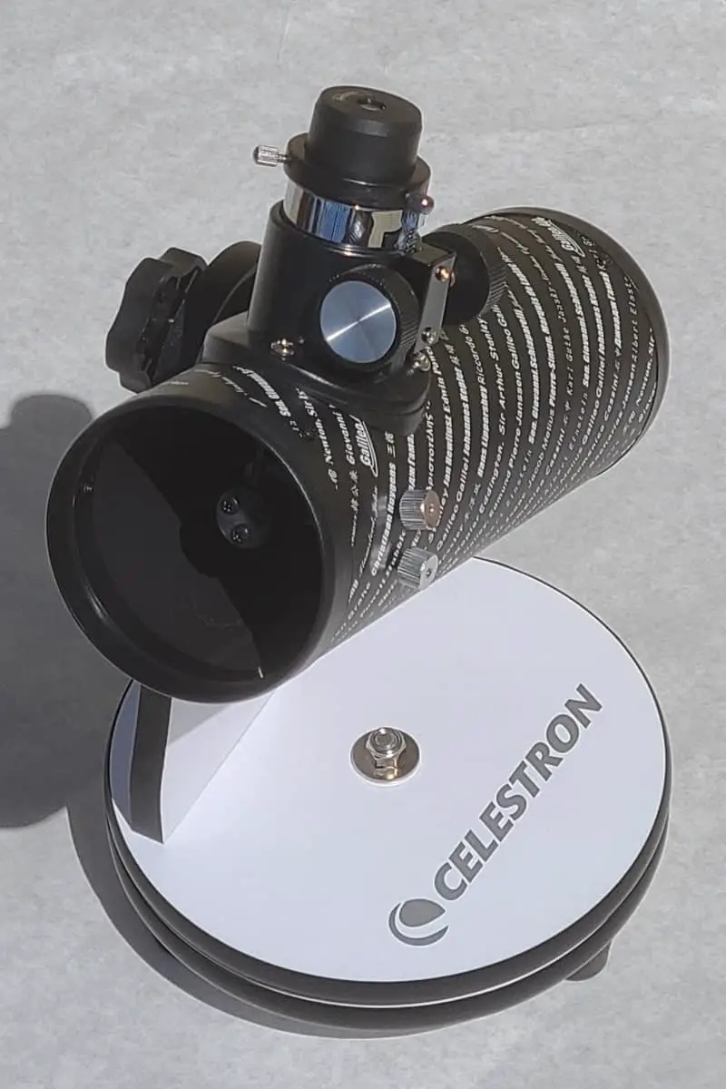 Celestron FirstScope 76mm telescope - front side view