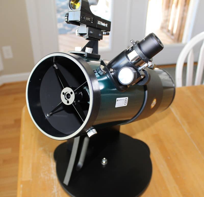 Orion StarBlast 4.5 Tabletop Dobsonian Telescope - Front Left View