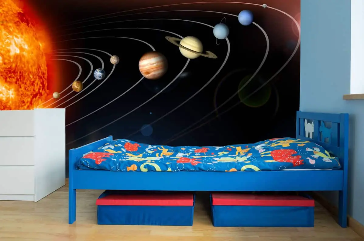 Space and Galaxy Themed Photo Wall Mural from WorldMapsOnline