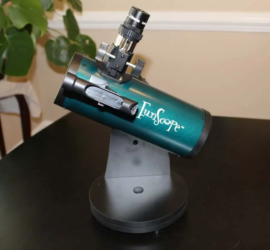 Orion FunScope 76mm telescope for kids - side view