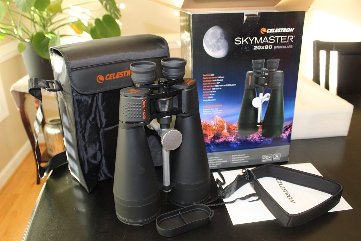 celestron skymaster 20x80 binoculars review - what's in the box